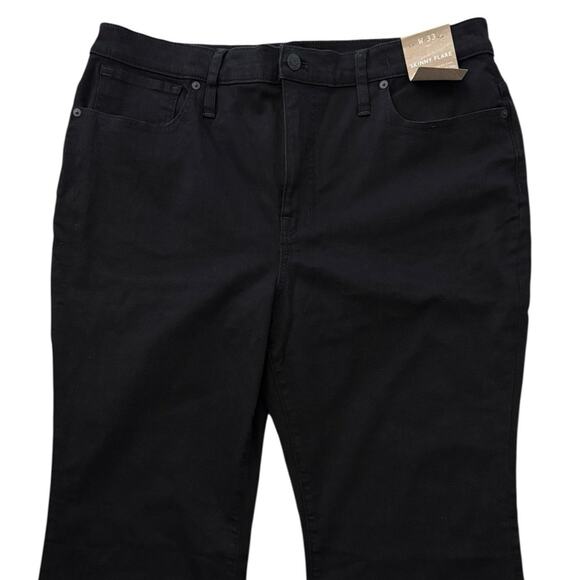 Madewell Slim Skinny Flare Jeans Black Frost Stretch Work Women’s Size 33 NEW - Picture 4 of 11